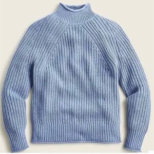 J.Crew Soft Blue Knit Pullover mock neck